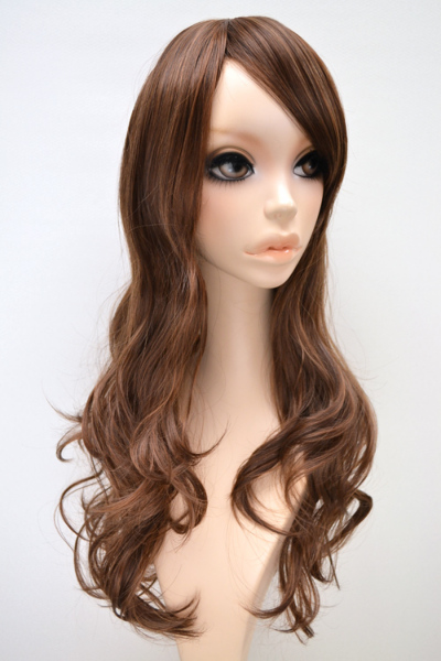 前髪付きハーフウィッグ ロングゆるふわカール P-1228 総合ウイッグ