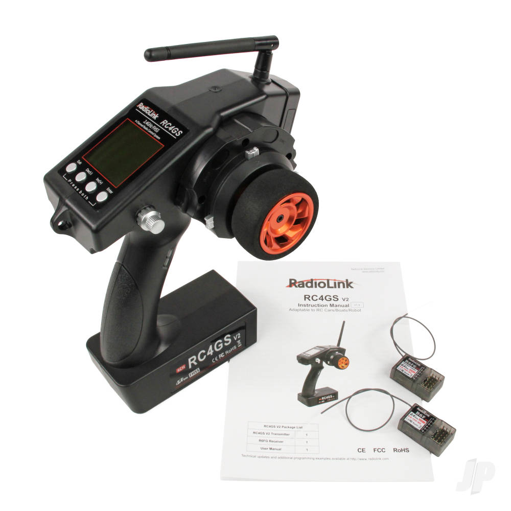 RadioLink RC4GS-V2 2.4GHz 4-Channel Tx with 1x R6FG-V3 (Gyro Rx