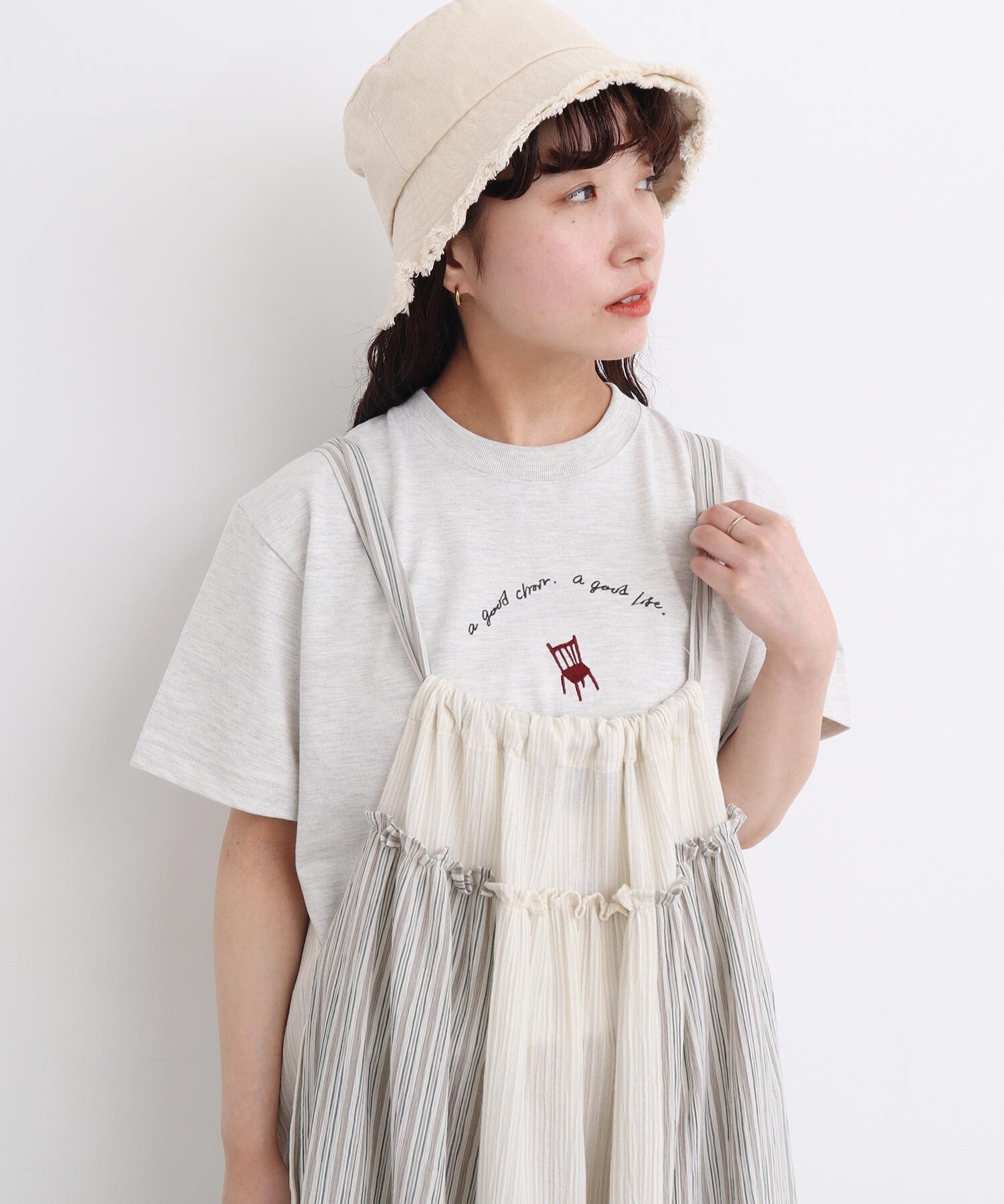 AMBIDEX Store 〇やわらかな日 パッチワークエプロンワンピース(F