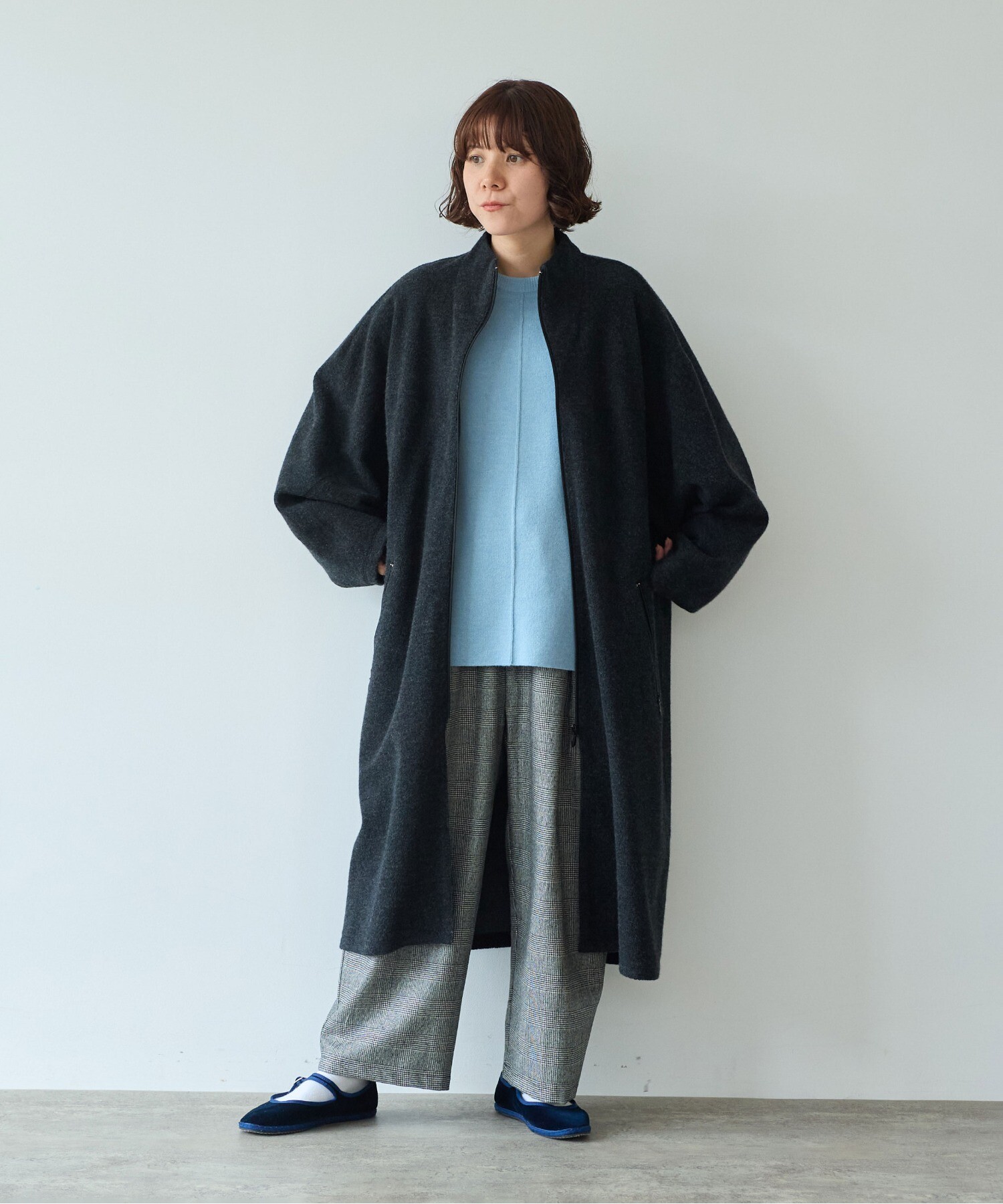 AMBIDEX Store ○コットンウールカシミアボア コクーンコート (F