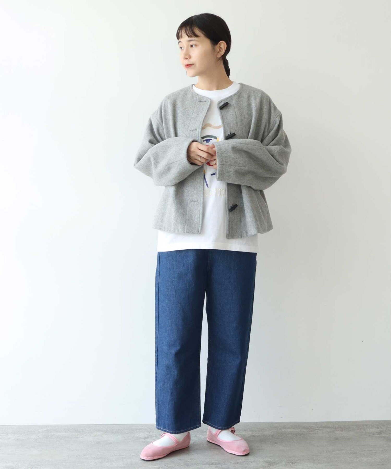 AMBIDEX Store ○ウールスーパー120ビーバー トグルボタン ショート