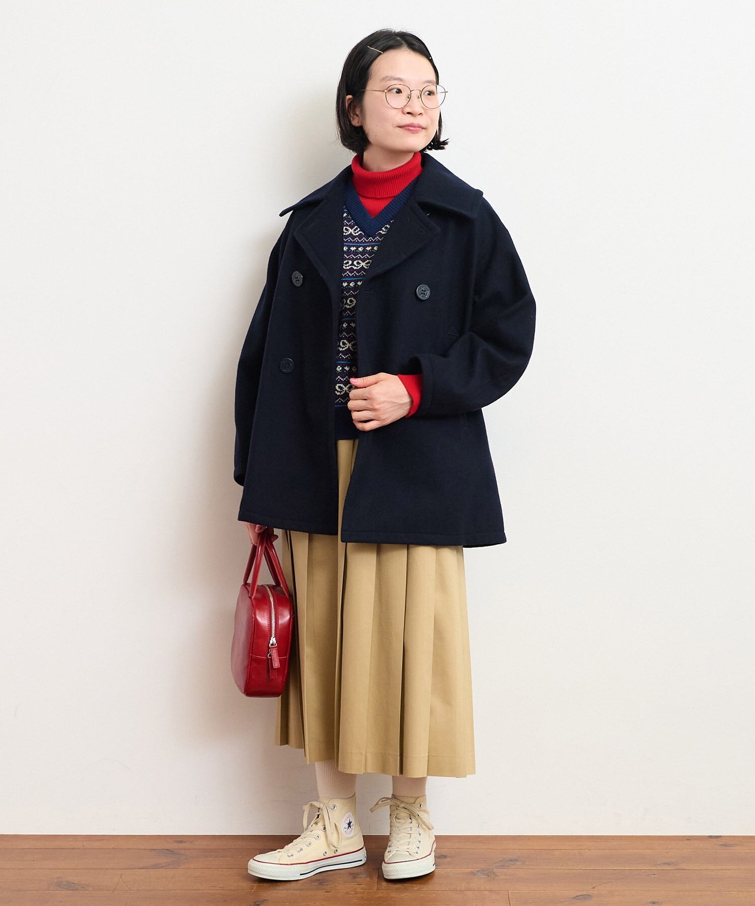 AMBIDEX Store ○ハードメルトン ルーズ Pコート(F コン): CHILD WOMAN