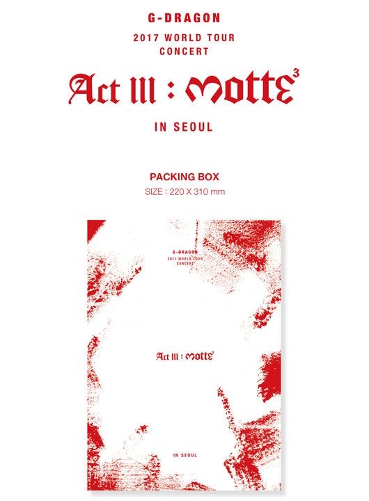 YESASIA: 2017 G-Dragon Concert Act III: M.O.T.T.E in Seoul (2DVD +