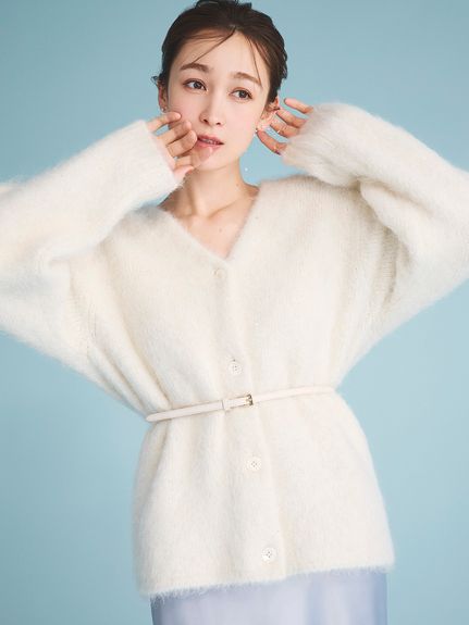 スパークルミディ丈カーディガン(ニットプルオーバー)｜TOPS（トップス