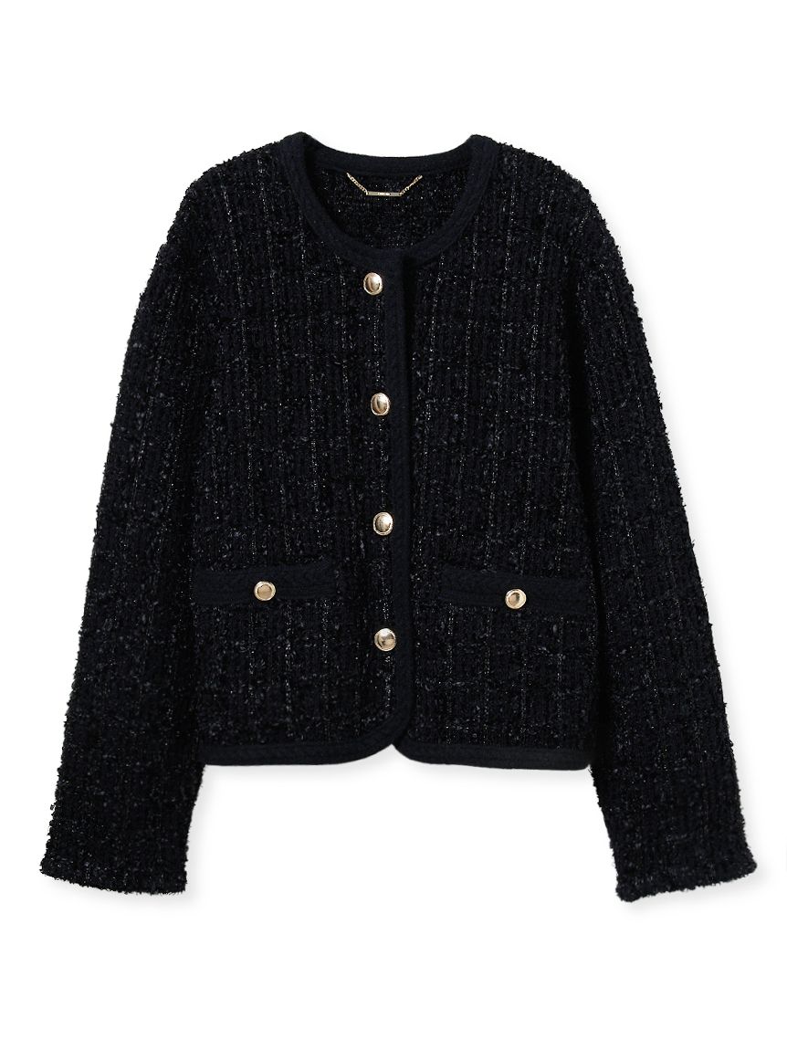 ツイードニットジャケット(ジャケット・ブルゾン)｜OUTER（アウター