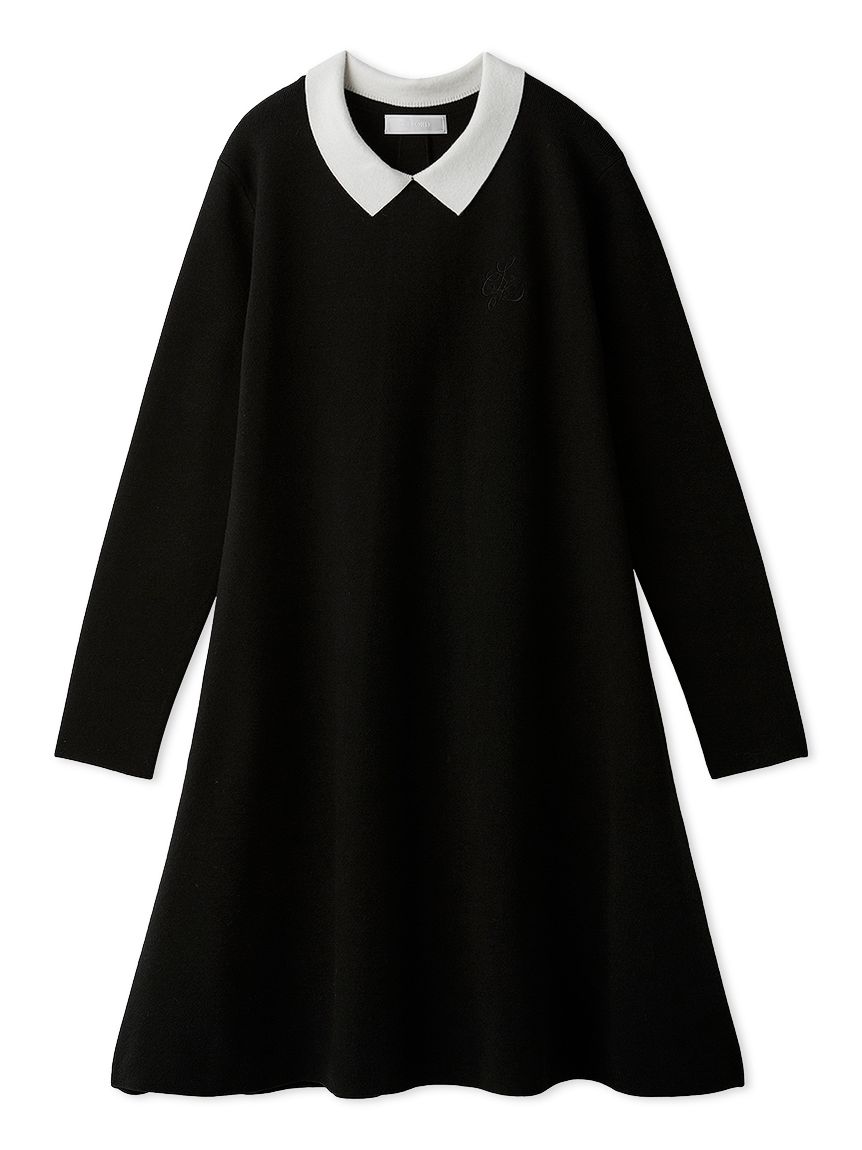 衿付きAラインニットワンピース(デイリーワンピース)｜DRESS（ドレス