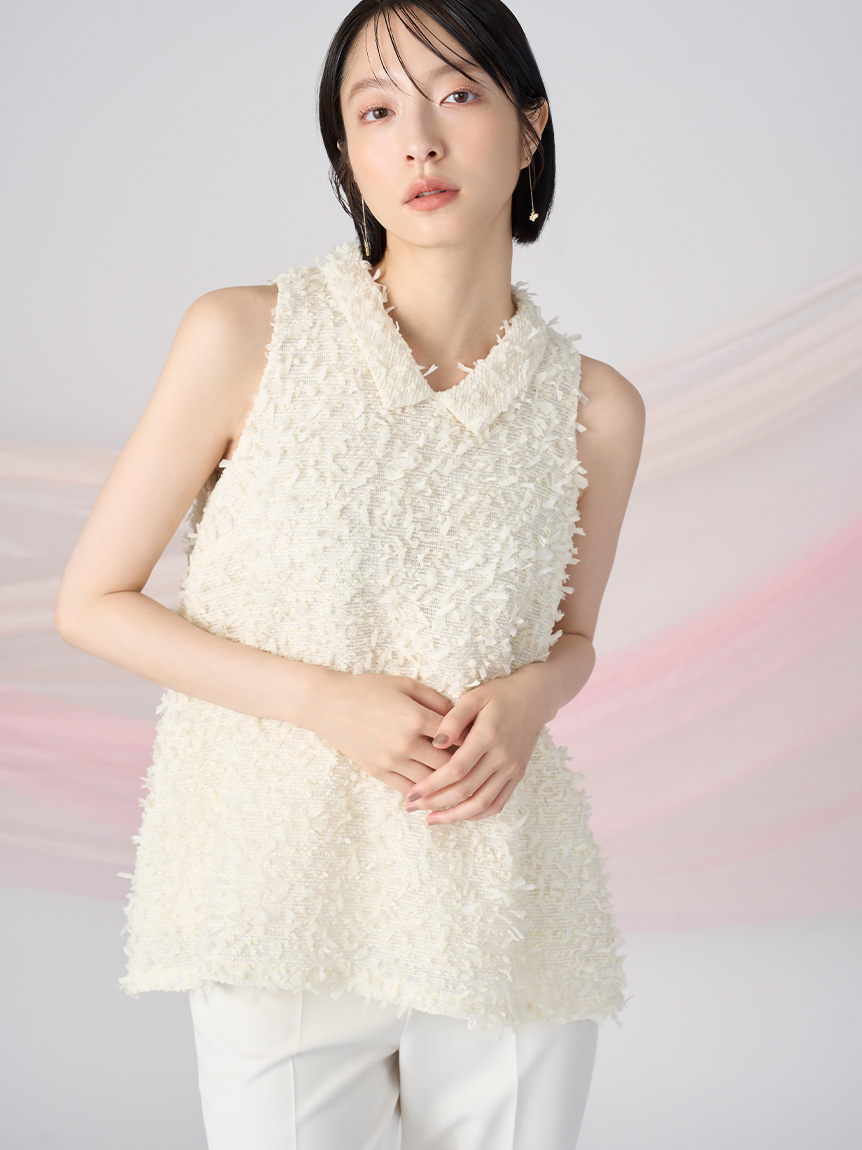 ツイードライクAラインブラウス(ブラウス・シャツ)｜TOPS（トップス