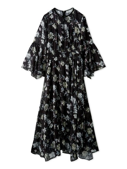 フラワープリントフレアワンピース(デイリーワンピース)｜DRESS