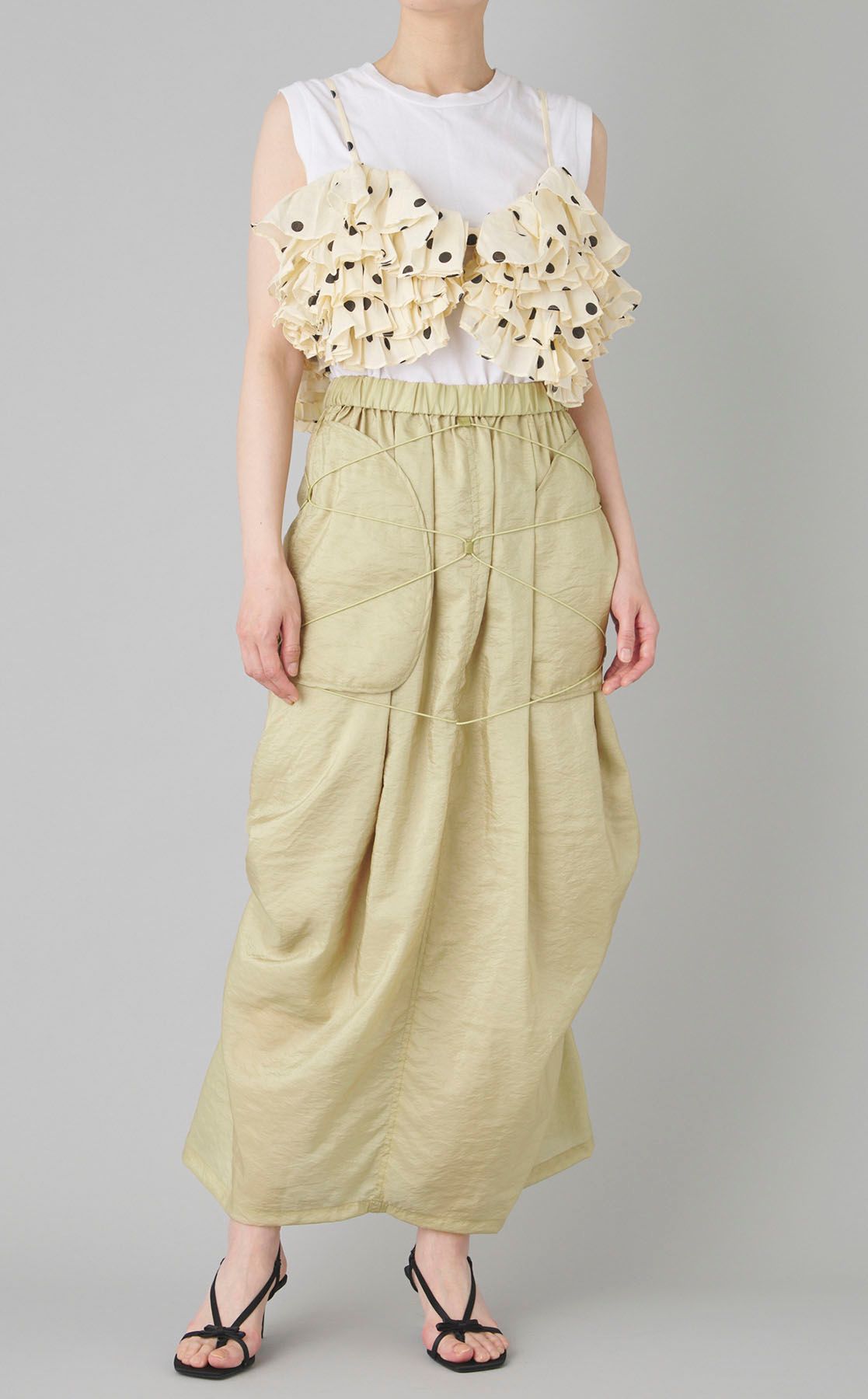 crinkle crinkle crinkle｜ドットプリントフリルキャミソール