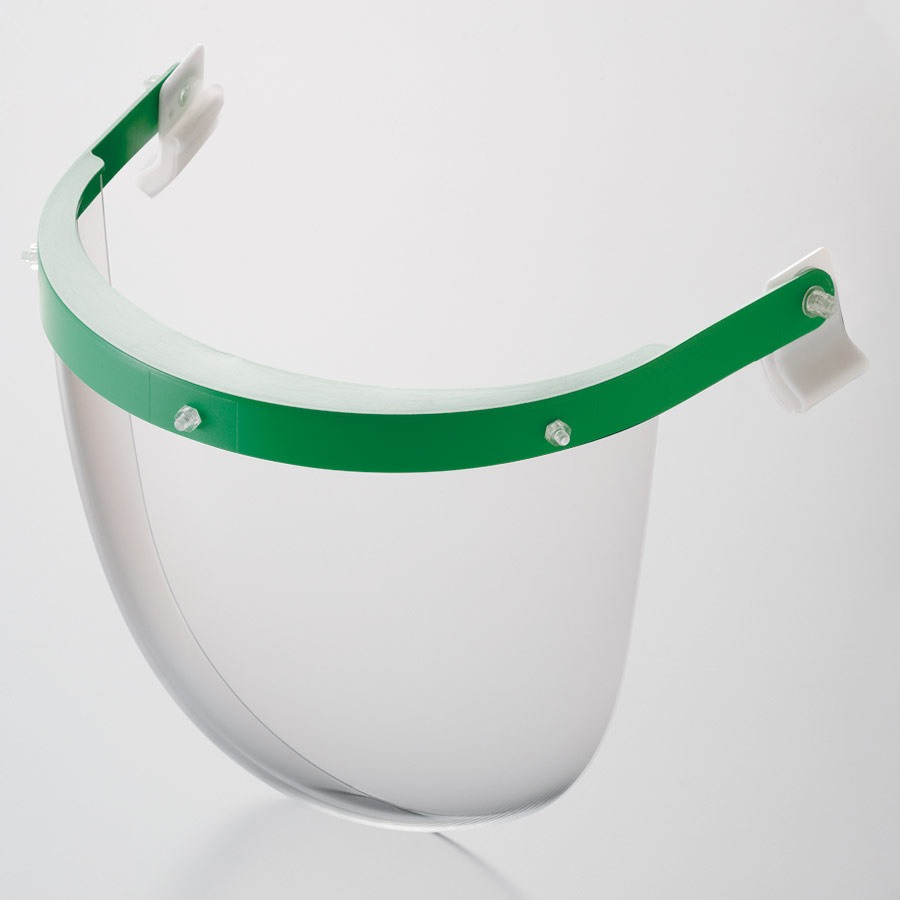 ヘルメット取付型防災面 MB－11HP M－5Pプラ止具付