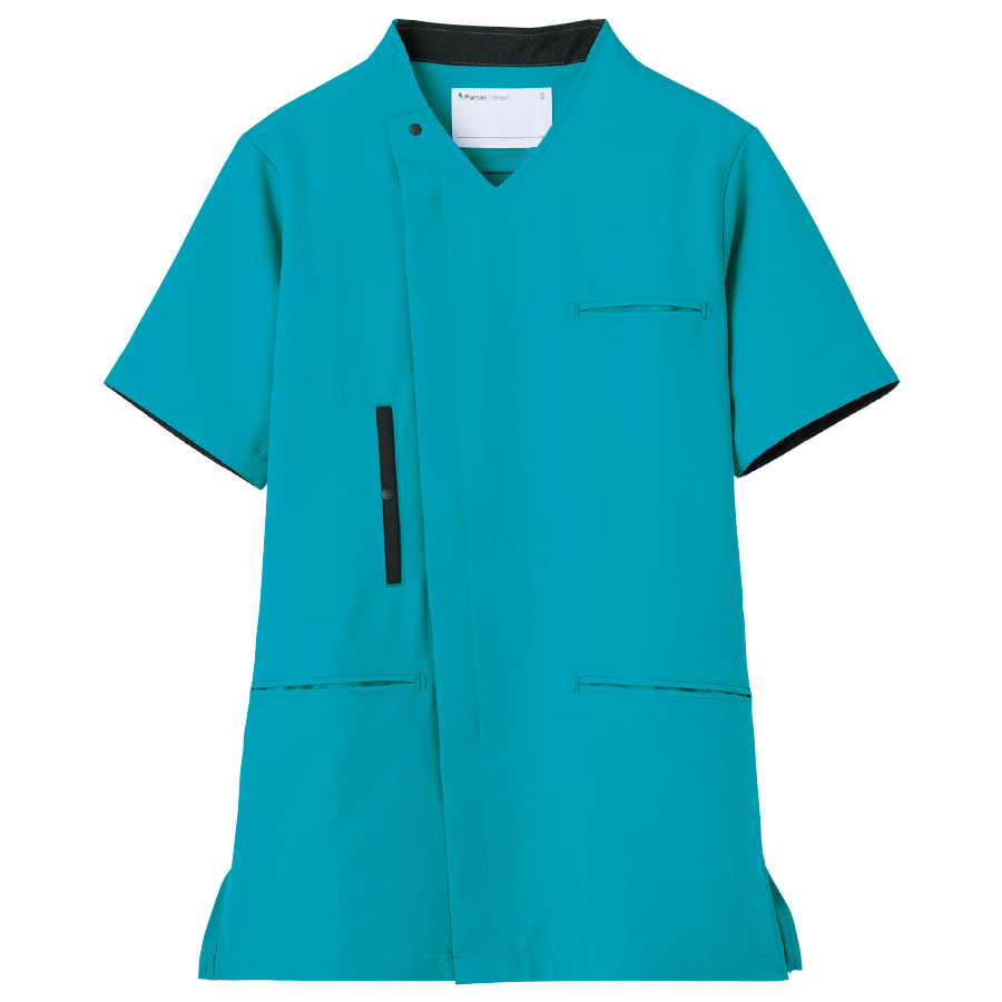 ベルデクセル スクラブ VEM7008上 ターコイズ×ブラック