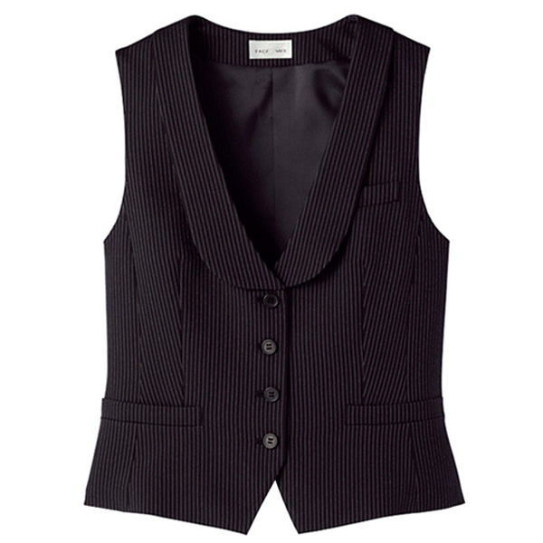 レディス ショールカラーベスト FV1302L－16 ブラック