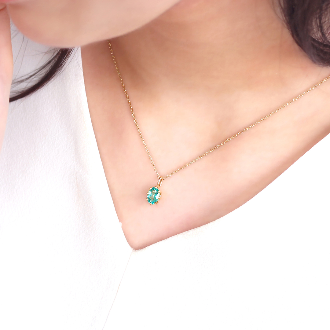 ビズー公式】アパタイト K18(18金) ペンダントトップ セパージュ