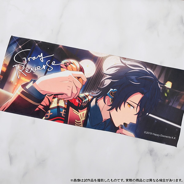 エリオスライジングヒーローズ フェイスタオル／グレイ・リヴァース