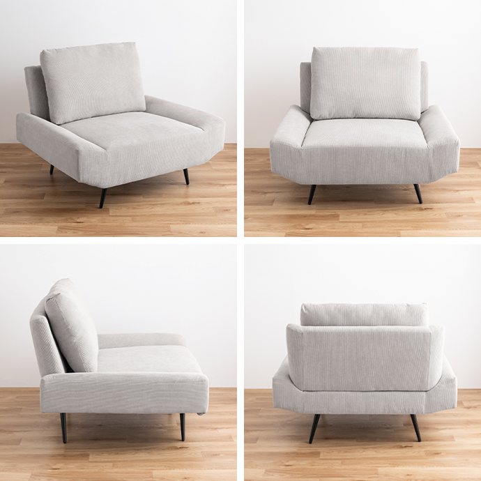 g146026]【幅109cm】Cattleya 1人掛けワイドソファ 1人掛けソファー