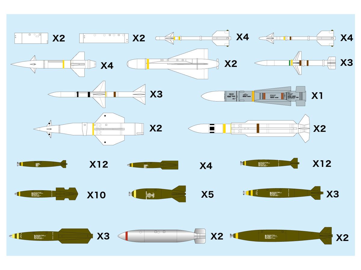 1/144 現用航空機用 ウェポンセット1 通常爆弾 & ミサイル '50- | HLJ