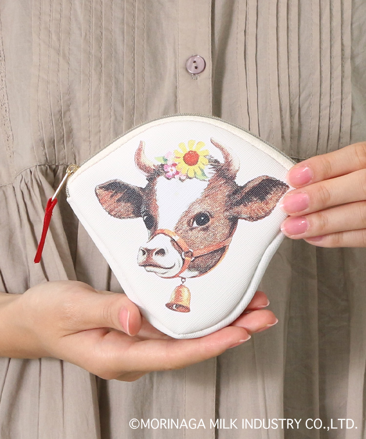 ≪OUTLET≫森永ミルク加糖れん乳ダイカットポーチ(ミルリン): ALL