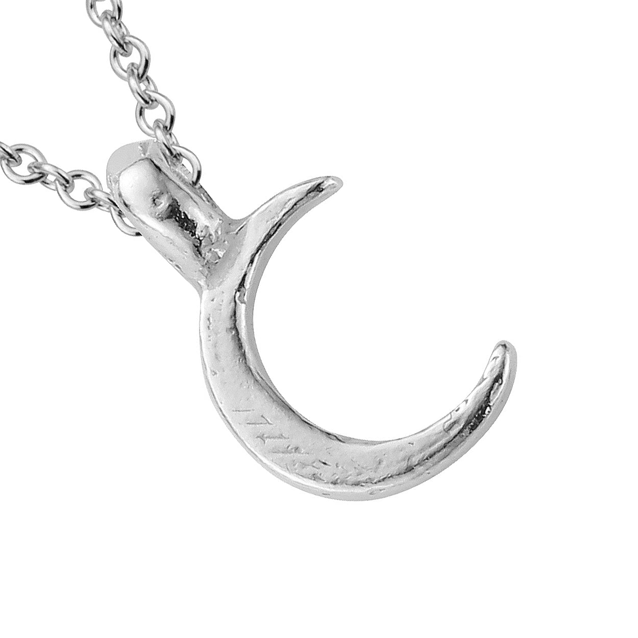 Mini Crescent Moon Silver Necklace – Daniella Draper