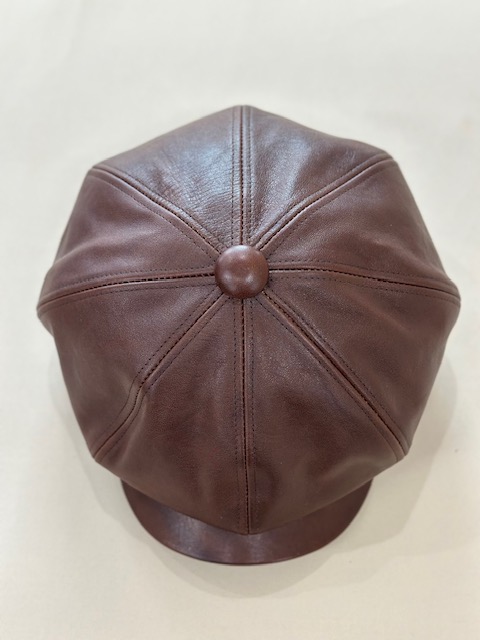 40's Style Horsehide Leather Casquette LOT1820 BROWN | dapper's