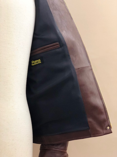 30's Style Horsehide Leather Cossack Jacket LOT1671 BROWN | dapper's