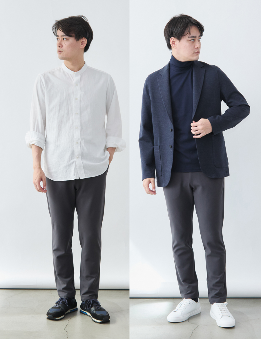 ついに新色】光沢しっかり。上質 裏起毛ストレッチパンツ | Factelier