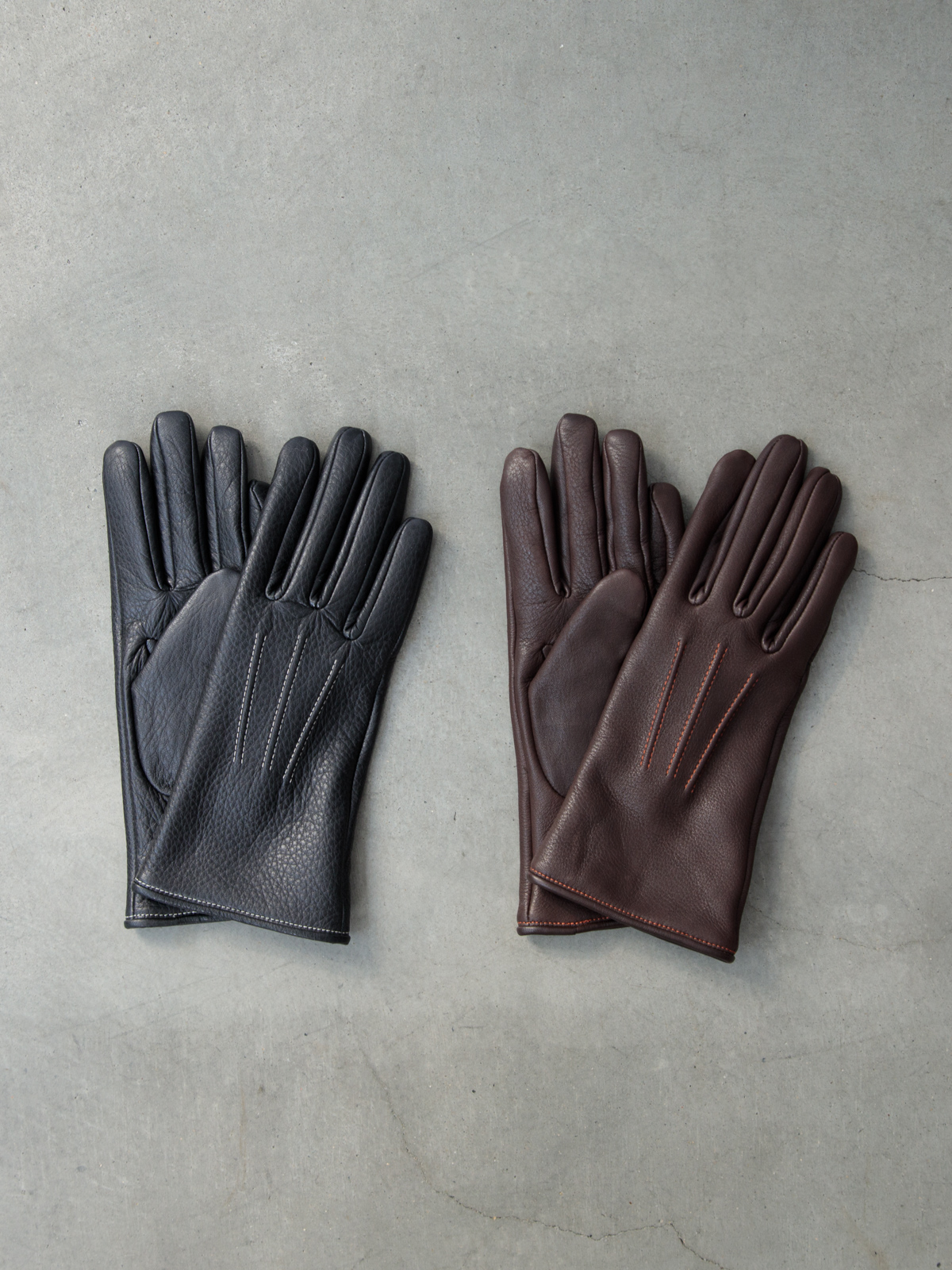 鹿革レザーグローブ/ブラック | Factelier (ファクトリエ)