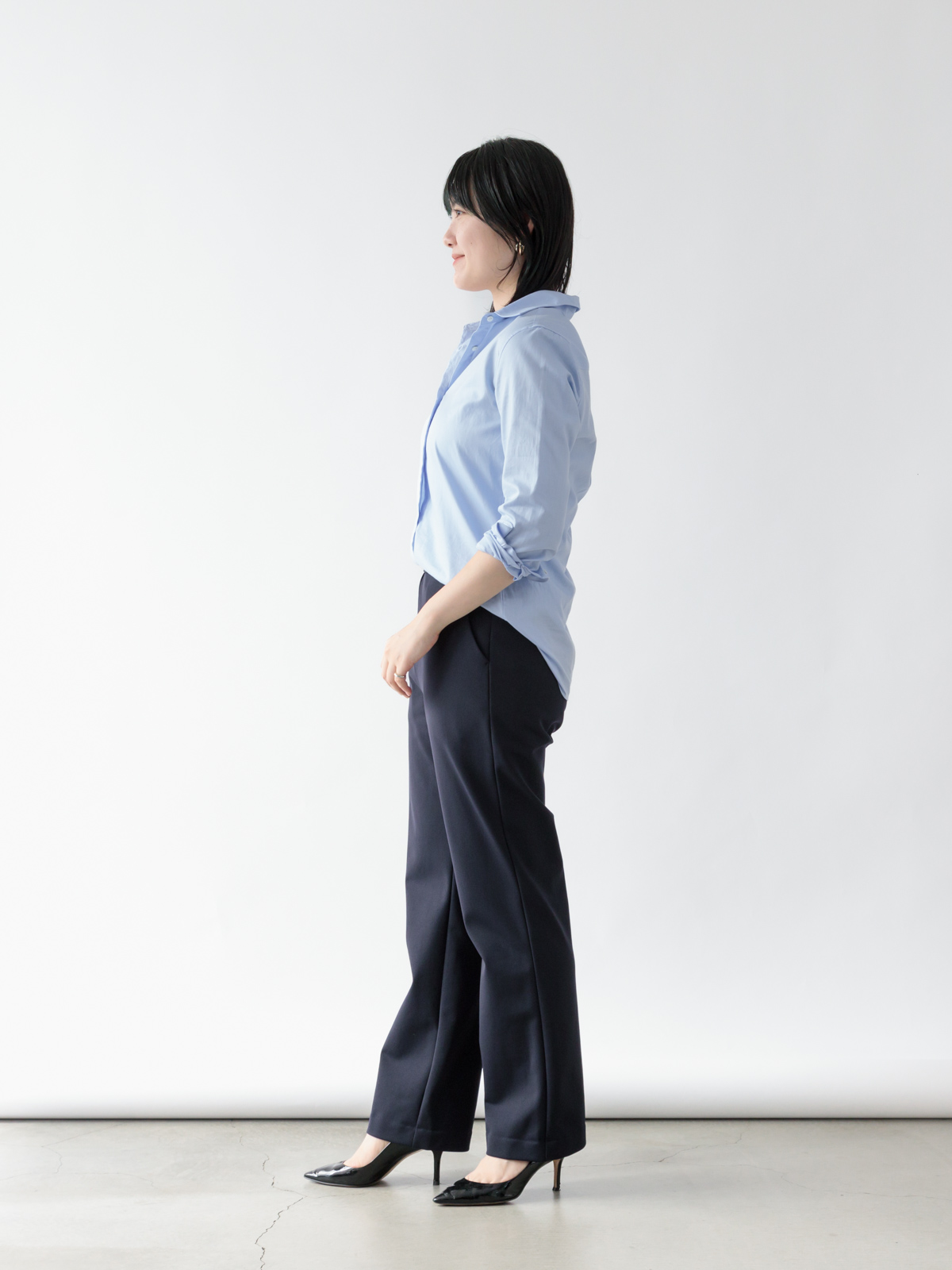360°ストレッチの裏起毛ストレートパンツ/ベージュ | Factelier
