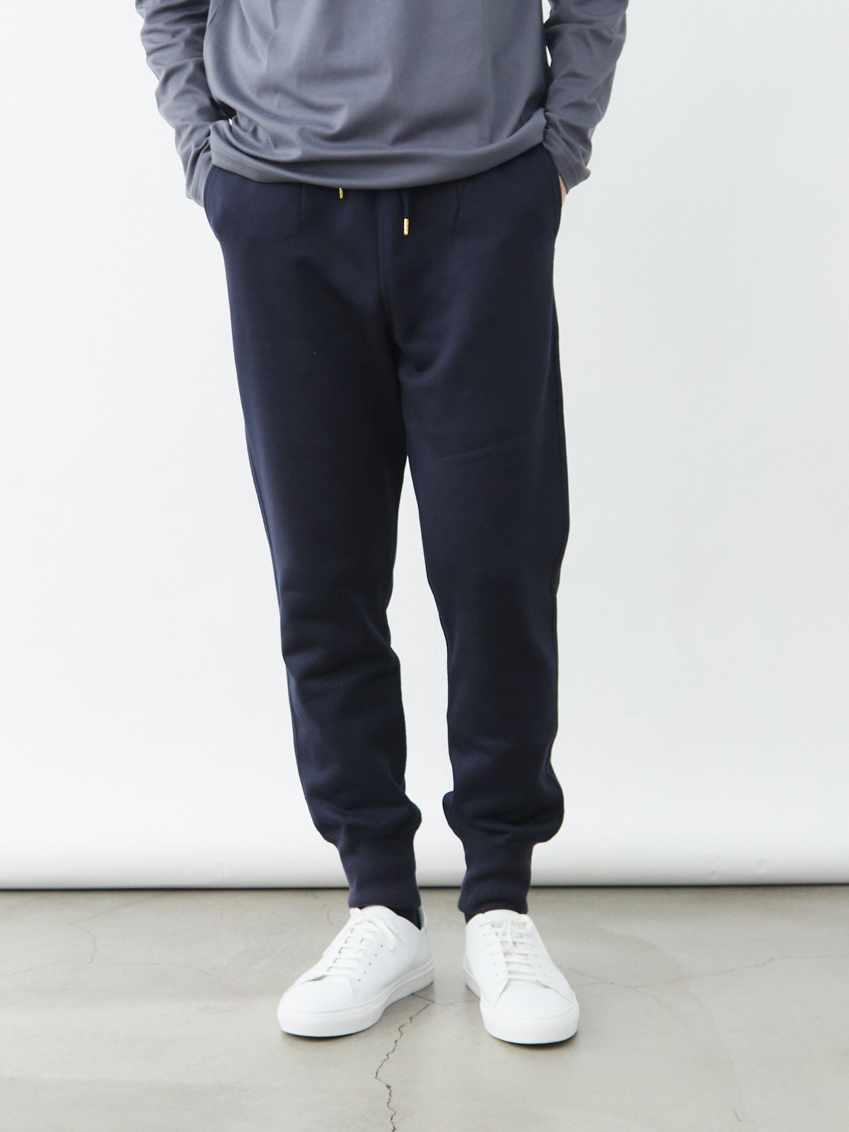 超高密度スウェットパンツ/ネイビー | Factelier (ファクトリエ)