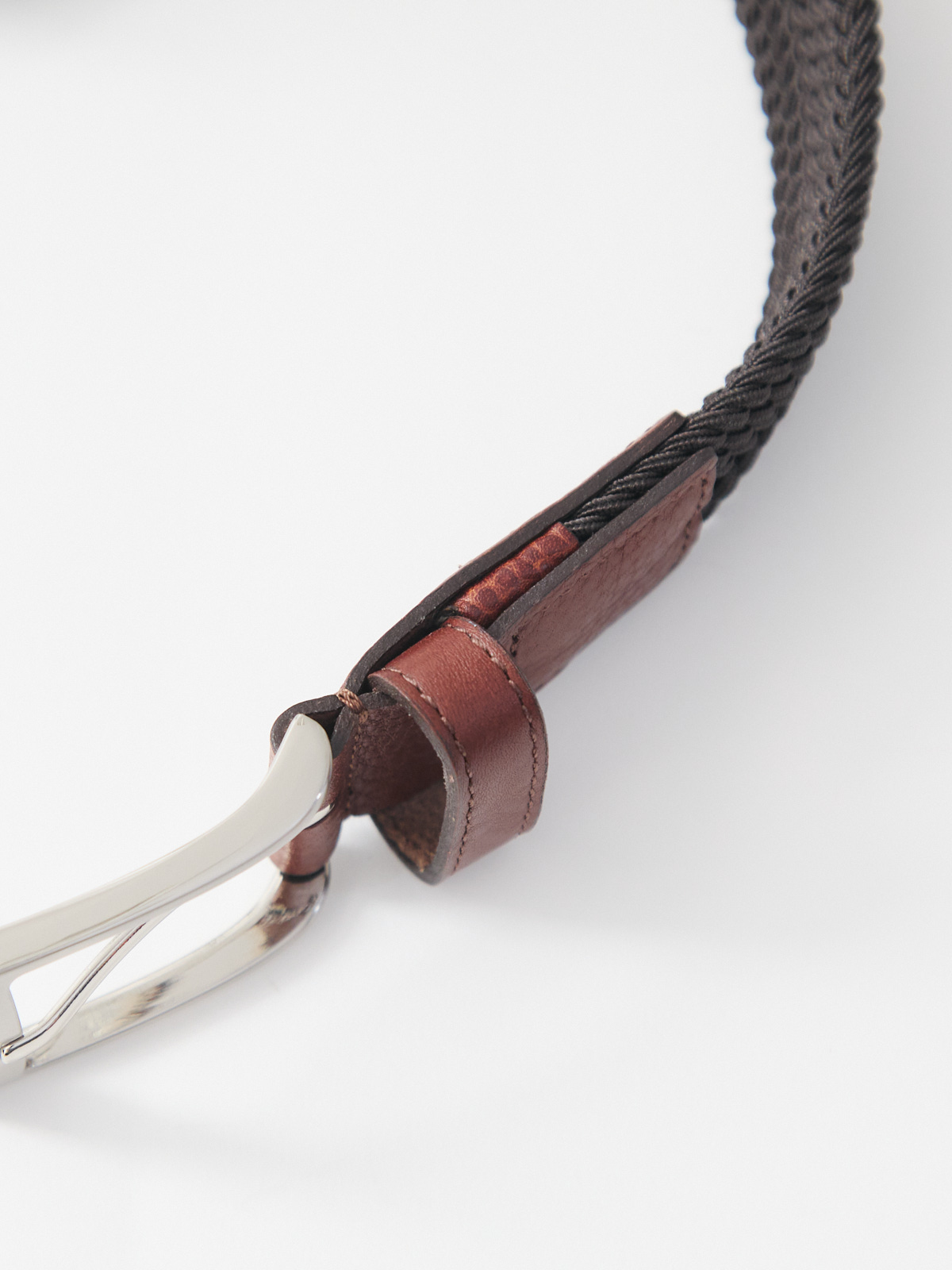 熟成ラバーメッシュベルト with トスカーナレザー/ブラウン