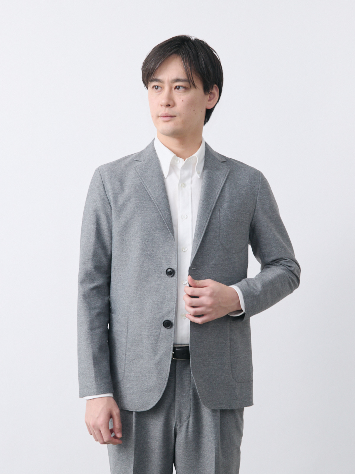 デイリーウォッシャブルジャケット/レギュラーフィット/グレー