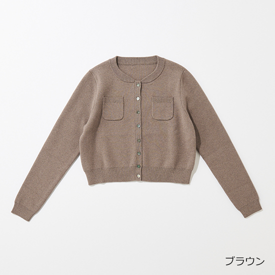L'AUBE BLANC]コンパクトクルーネックカーディガン | KOBUNSHA SELECT