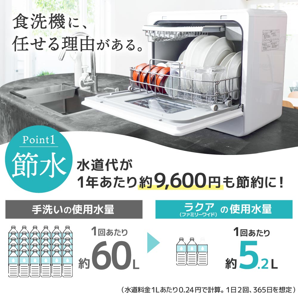 タンク式食器洗い乾燥機「ラクア ファミリーワイド」 | 【公式