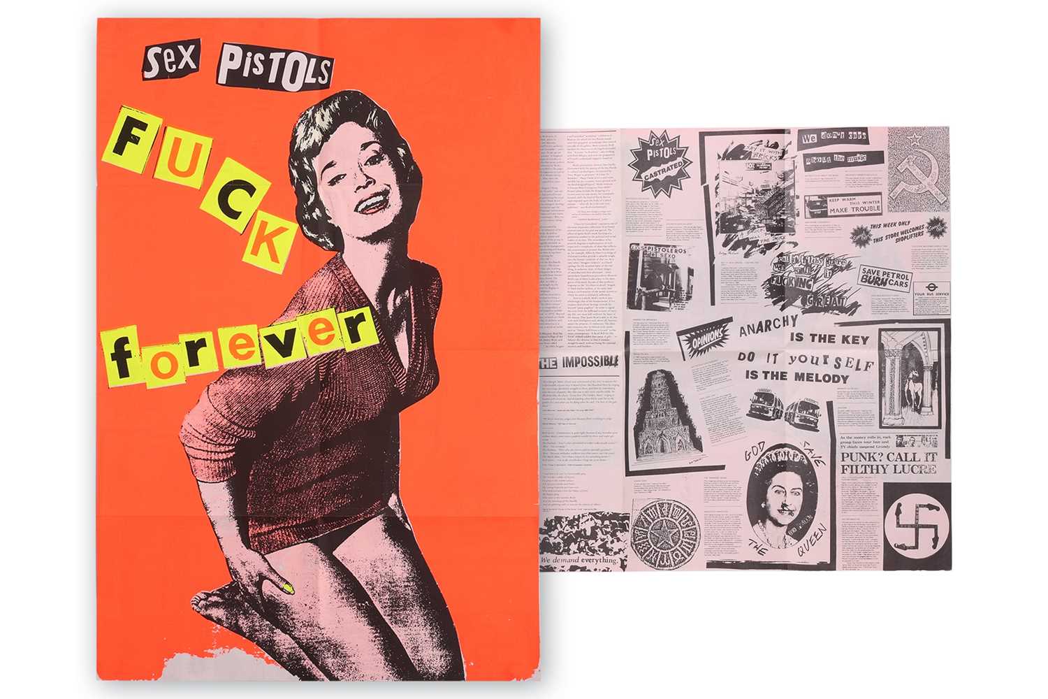 Lot 153 - Jamie Reid: Sex Pistols: 'Fuck Forever',