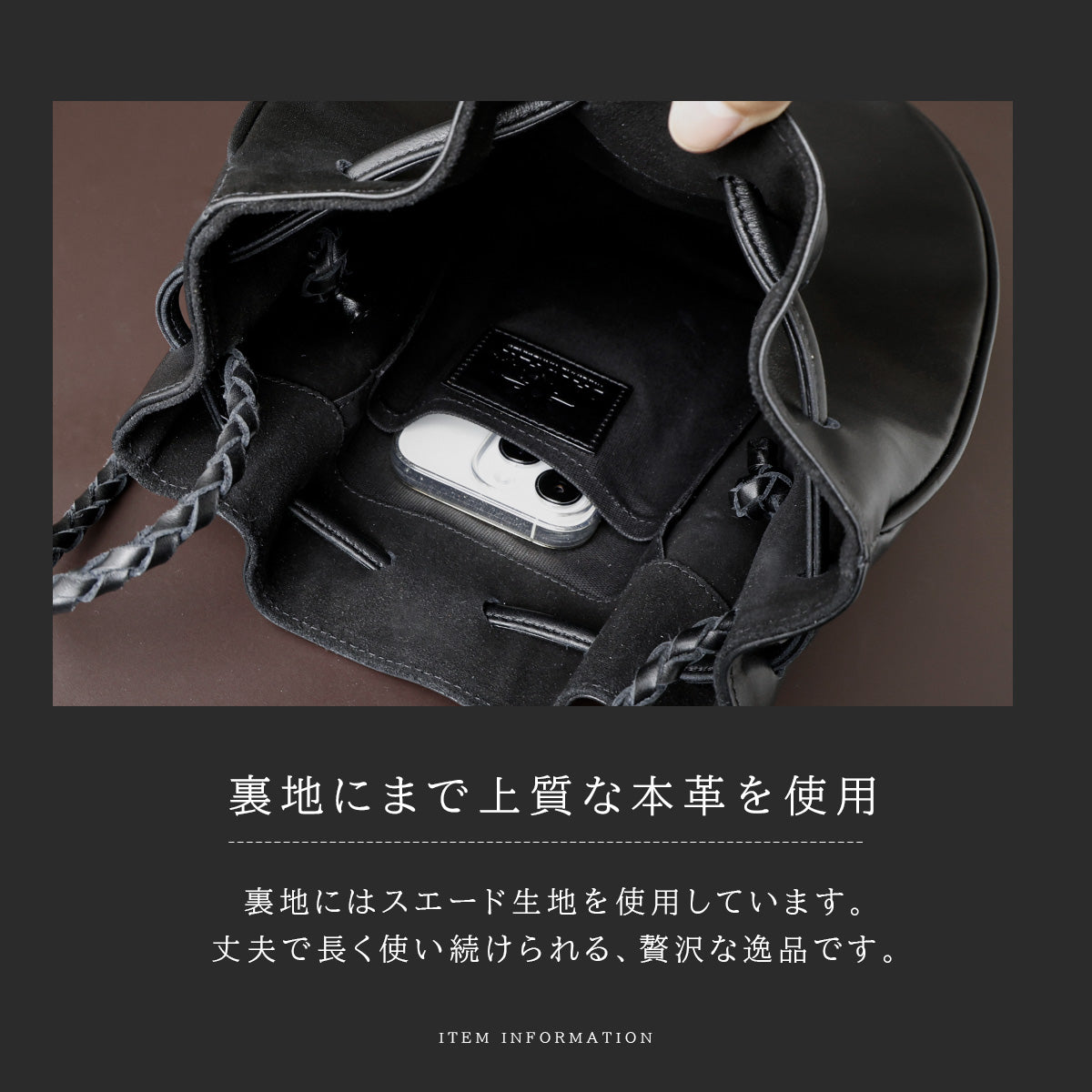 革製品専門店 DAYSART 本革 ショルダーバッグ ユニセックス ブラック