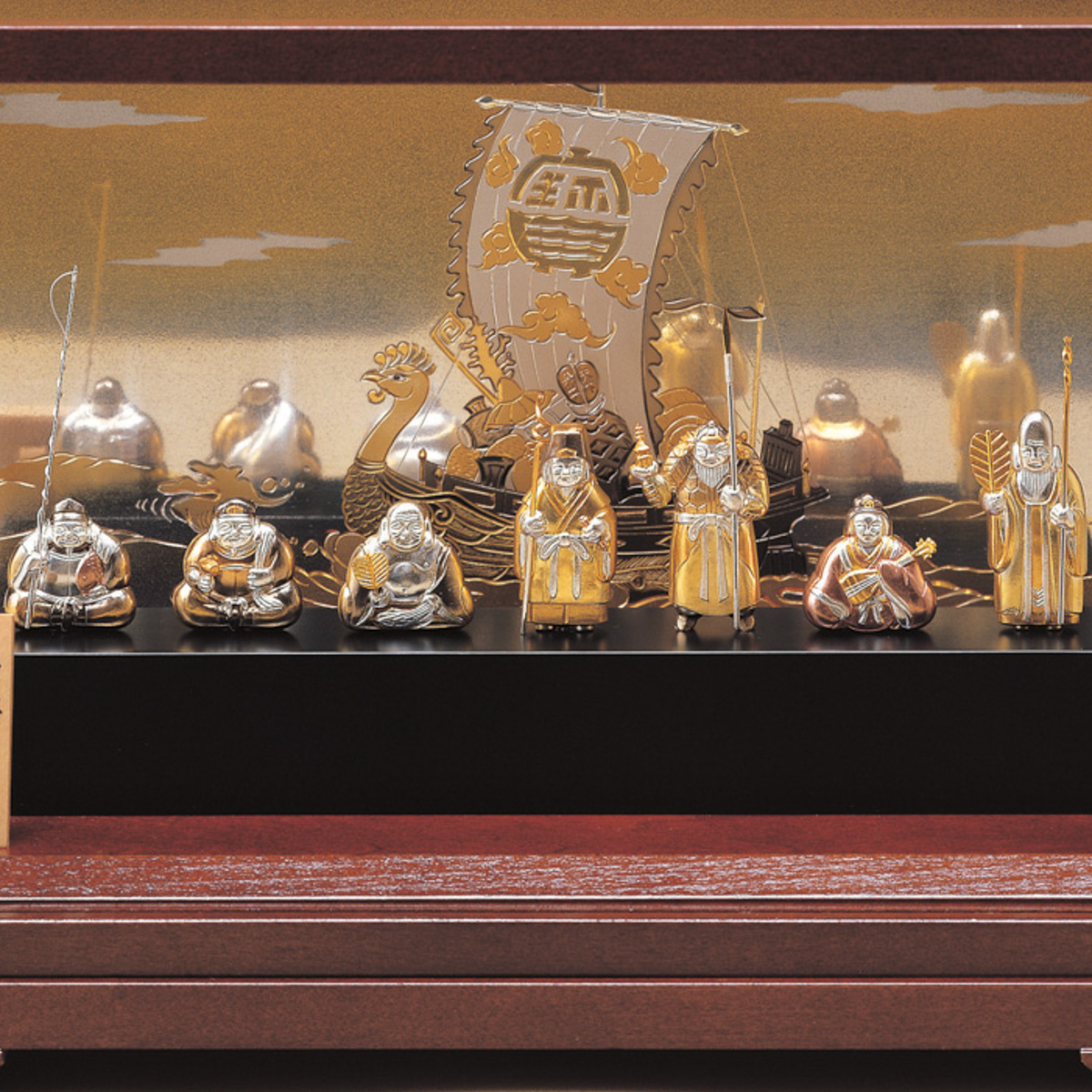 武比古 純銀 恵比寿 大黒 七福神 置物 オブジェ 縁起物 や*ん様 武比古