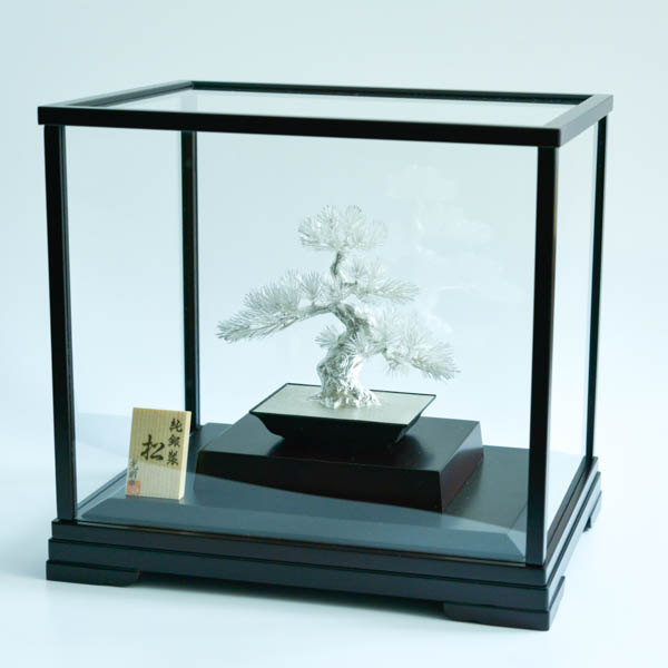 送料無料】 銀製 盆栽 松 A 6号・130g / 高級 コレクション 美術品