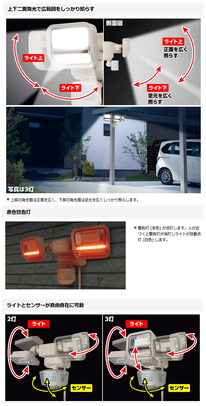 ESL-SS2002AC | 防犯・セキュリティ用品 | 上下二面発光でしっかり