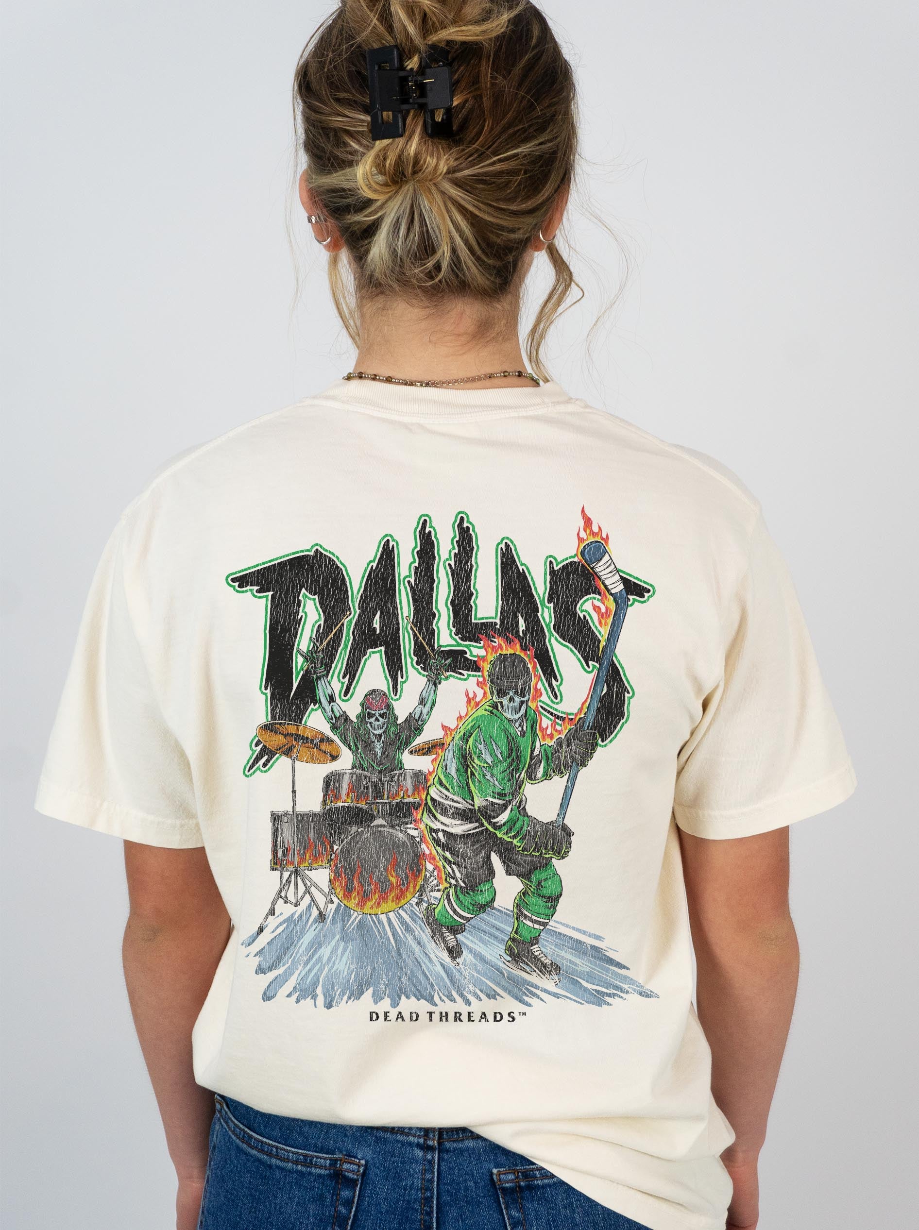 DALLAS HOCKEY - “3 SKULL” PREMIUM T-SHIRT – Dead Threads Apparel