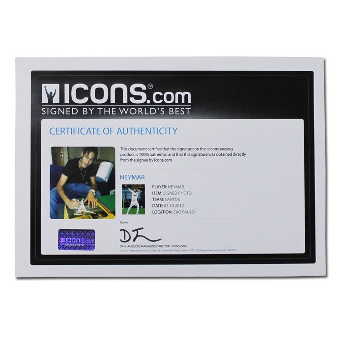 サッカー／クラブ】ネイマール直筆サイン入り サントスFCフォト