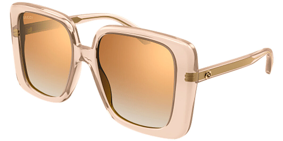 Gucci GG1314S Oversized Square Sunglasses in Champagne – Designer