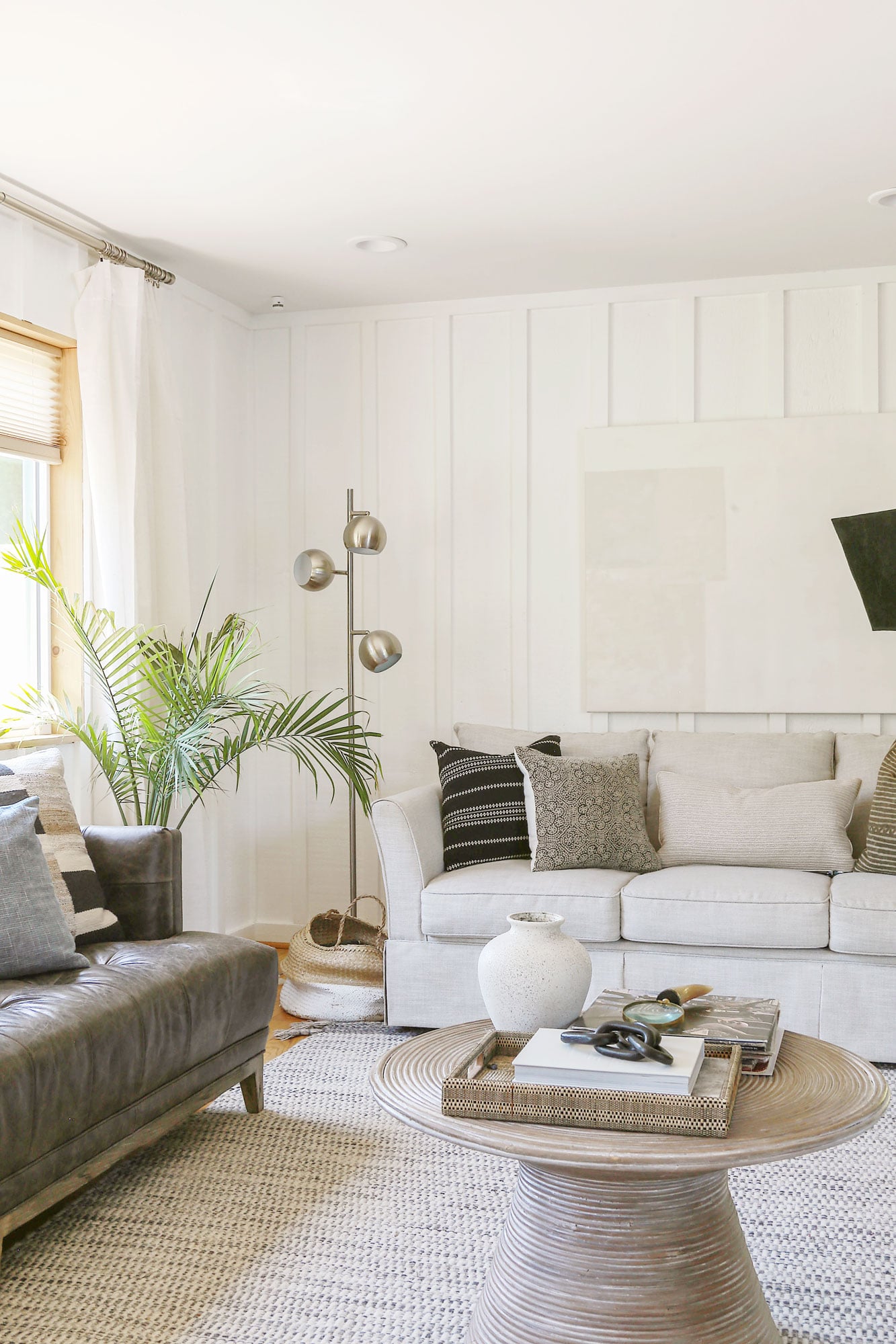 Boho Modern Living Room Reveal - Minimalist Neutral Bohemian