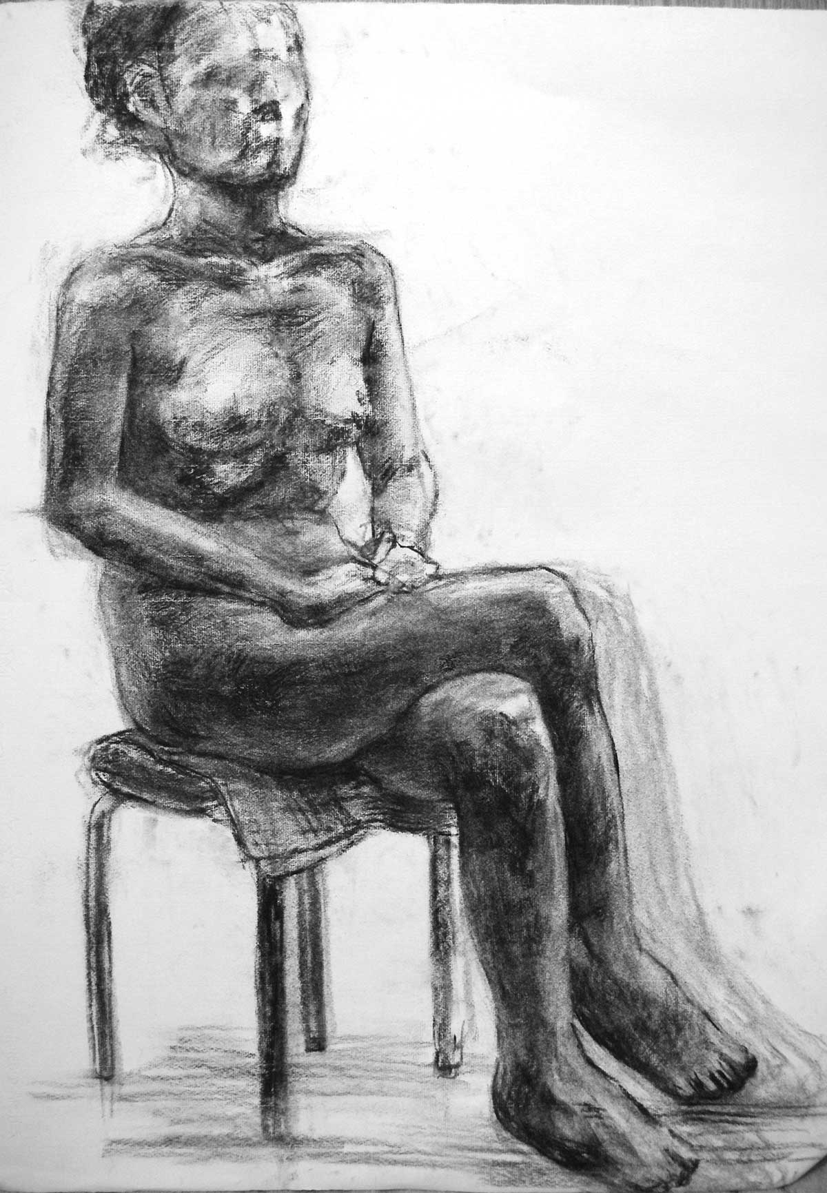 ヌード（裸婦）木炭デッサン | でなおしデッサン塾