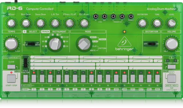 BEHRINGER、アナログドラムマシン「RD-6」全10色を発表！ – DTMers