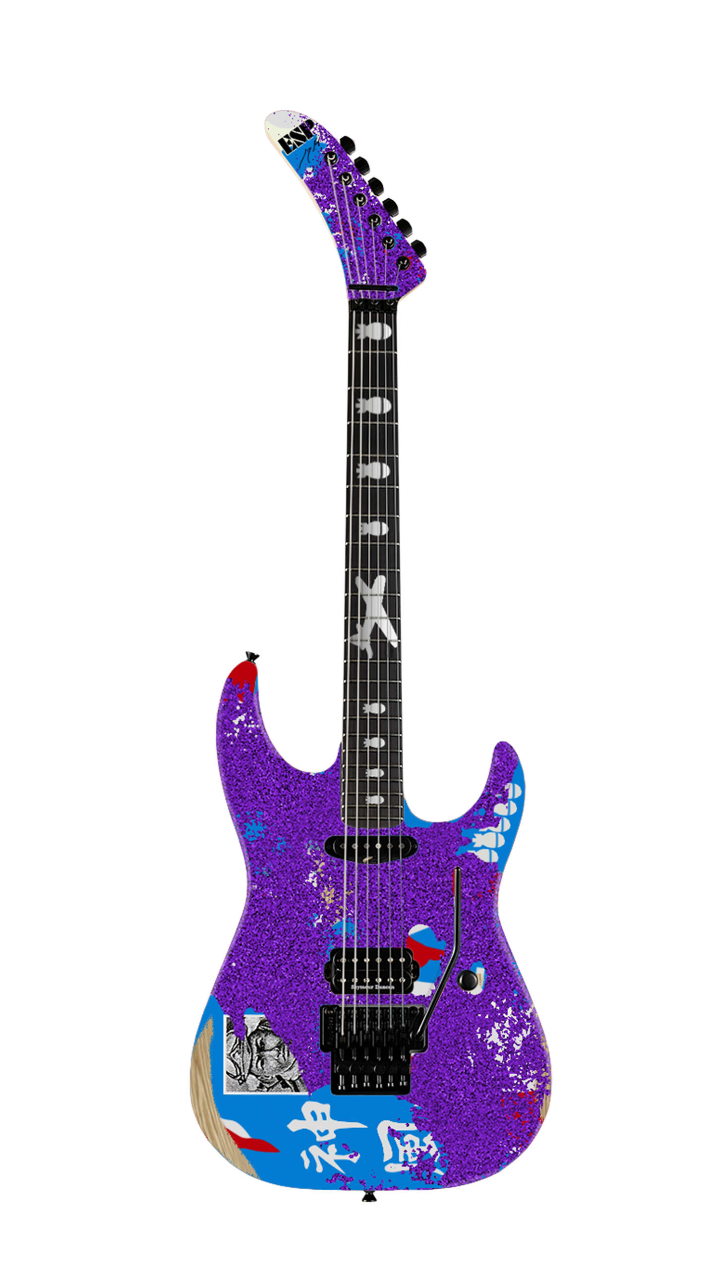Pre-Order) ESP Custom Shop George Lynch - Purple Sparkle Painted