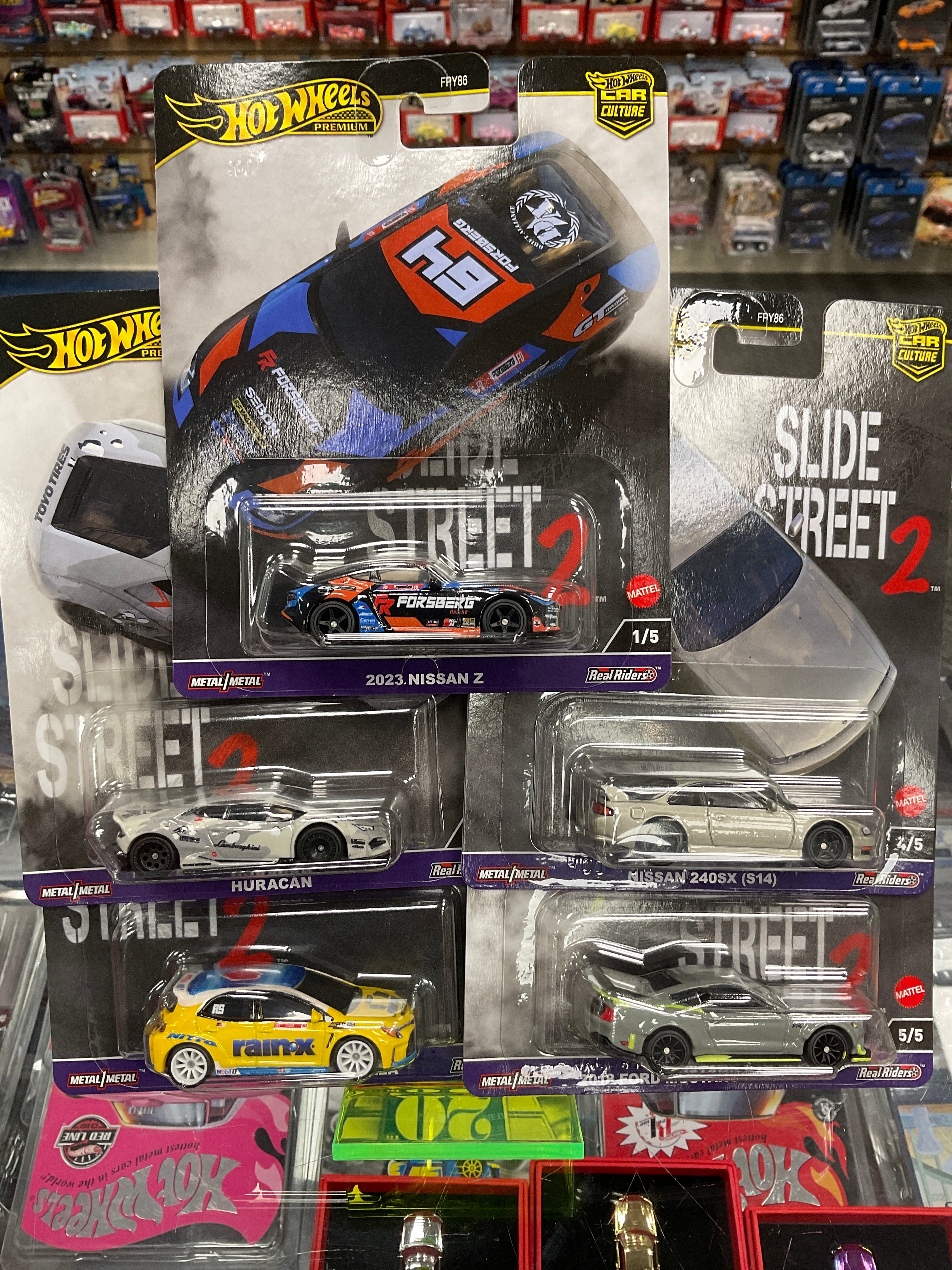 Hot wheels car culture premium Slide street 2 set of 5 cars – Diecastz
