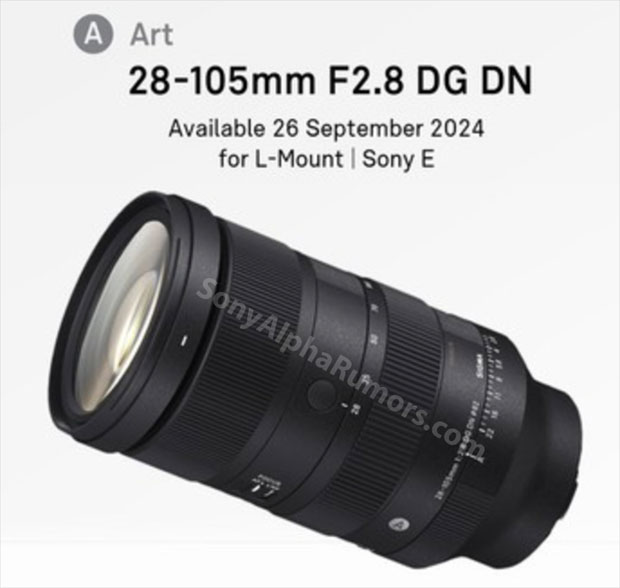 シグマUKが「28-105mm F2.8 DG DN Art」のプレステキストと画像を