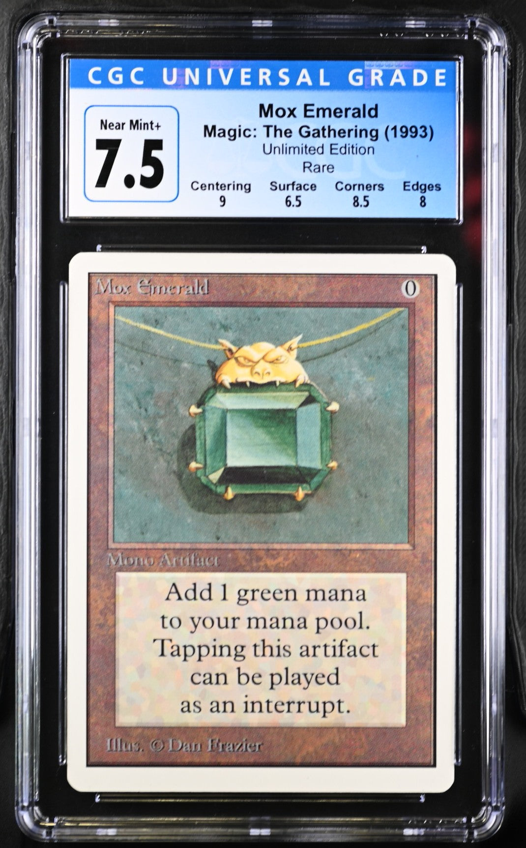 Magic: The Gathering MTG Mox Emerald [Unlimited Edition] Graded