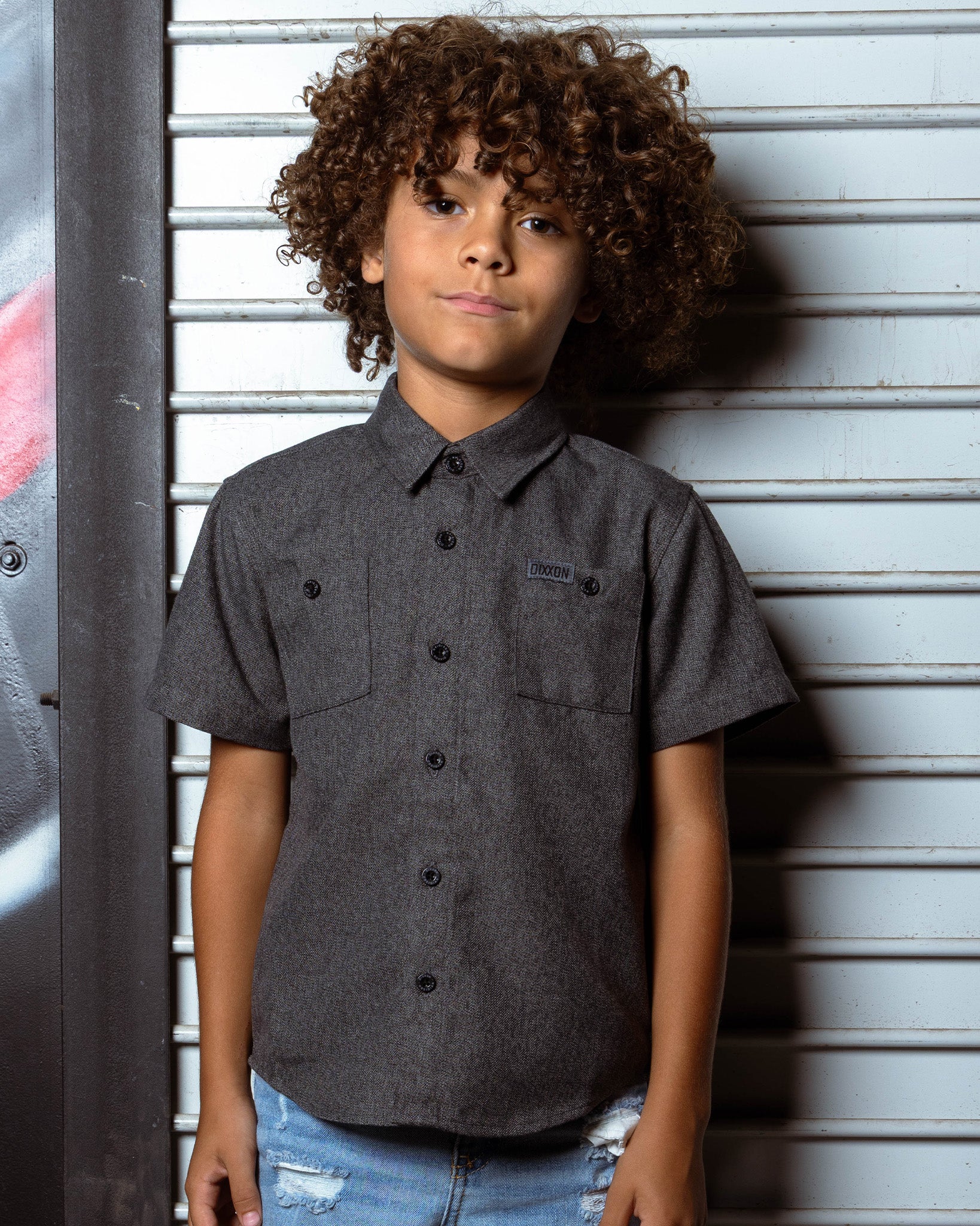OBSIDIAN SHORT SLEEVE FLANNEL - YOUTH – Dixxon Canada