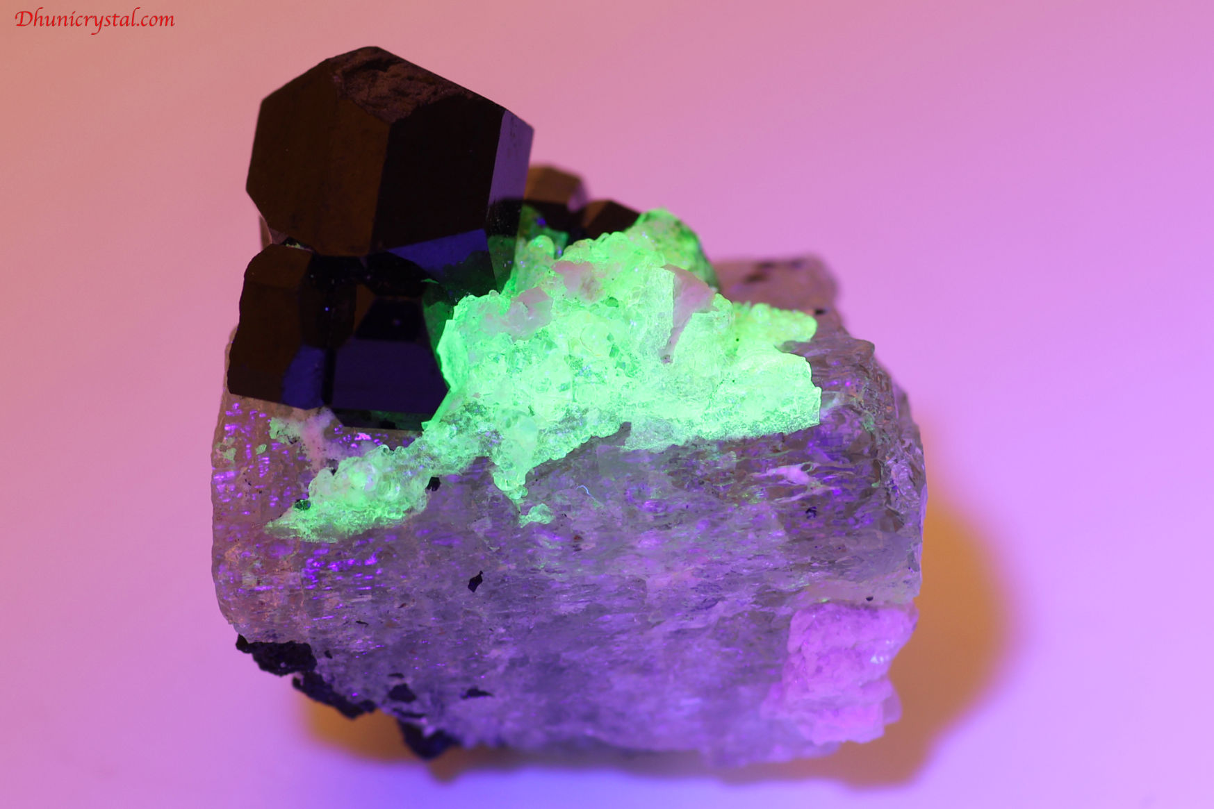 アクアマリン&ブラックトルマリン&ハイアライト共生鉱物(A294)