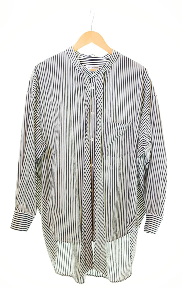 バレンシアガ BALENCIAGA ロゴ プリント 長袖シャツ 黒 UP57 2018